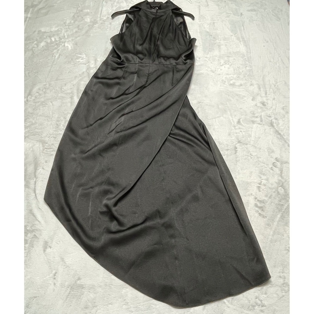 Alex Marie Womens Gown 10 Black Halter High Low Ruffle Formal Evening Dress - Picture 10 of 12